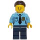 Policistka s vlasy s drdolem (vzadu), Minifigurka pro LEGO Town 10246 Detektivní kancelář